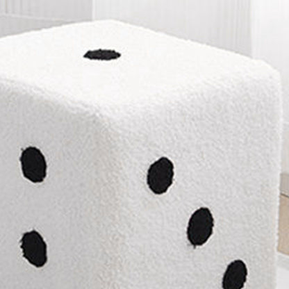 Foot Stool Soft Comfortable Simple Warm Sturdy Base Cube Stool for Home Living Room Bedroom White 20x20x20cm - view 9