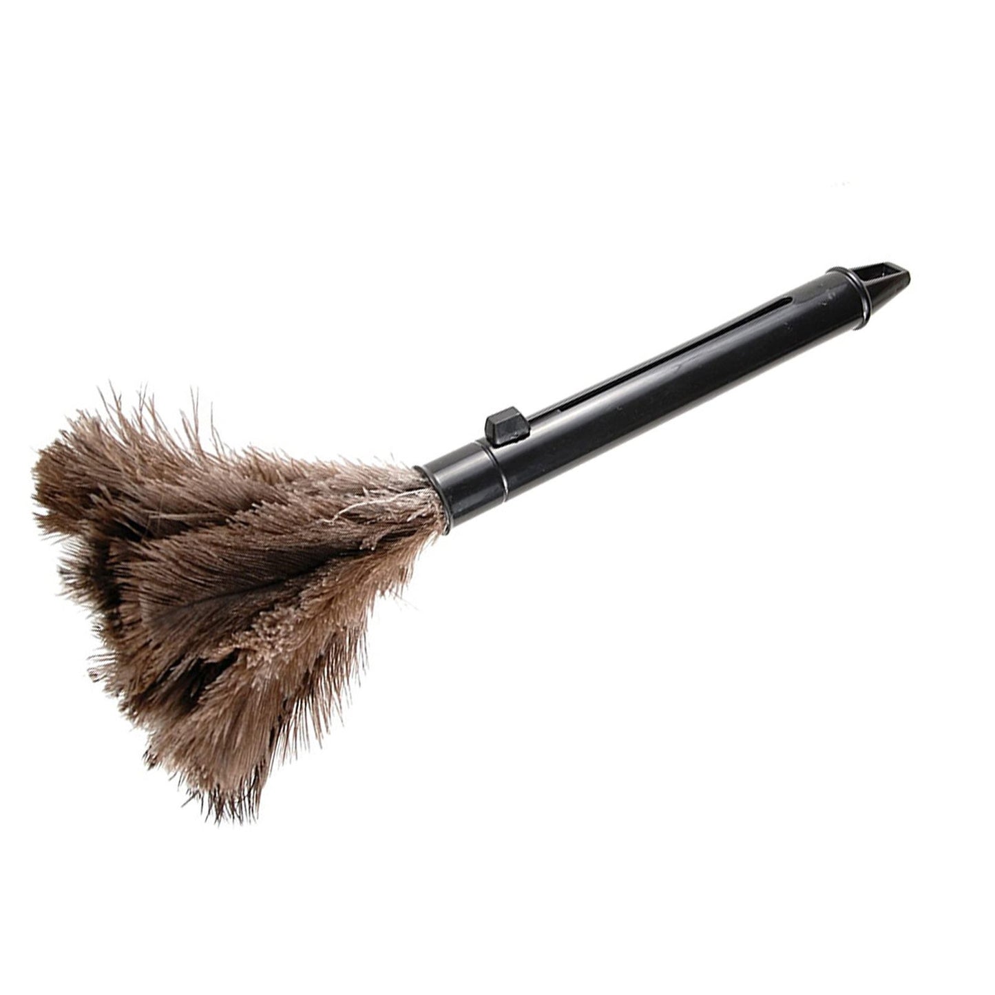 Feather Dusters Brown Washable Portable Compact Chicken Feathers ABS Mini Duster with Handle for Household - view 3