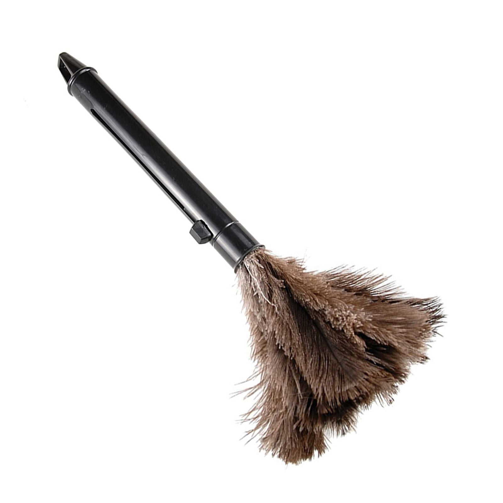 Feather Dusters Brown Washable Portable Compact Chicken Feathers ABS Mini Duster with Handle for Household - view 4