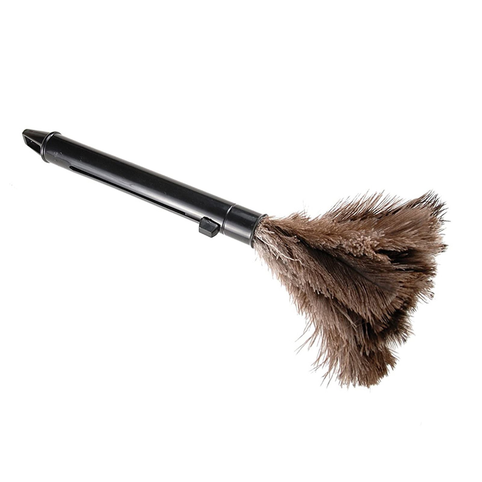 Feather Dusters Brown Washable Portable Compact Chicken Feathers ABS Mini Duster with Handle for Household - view 5