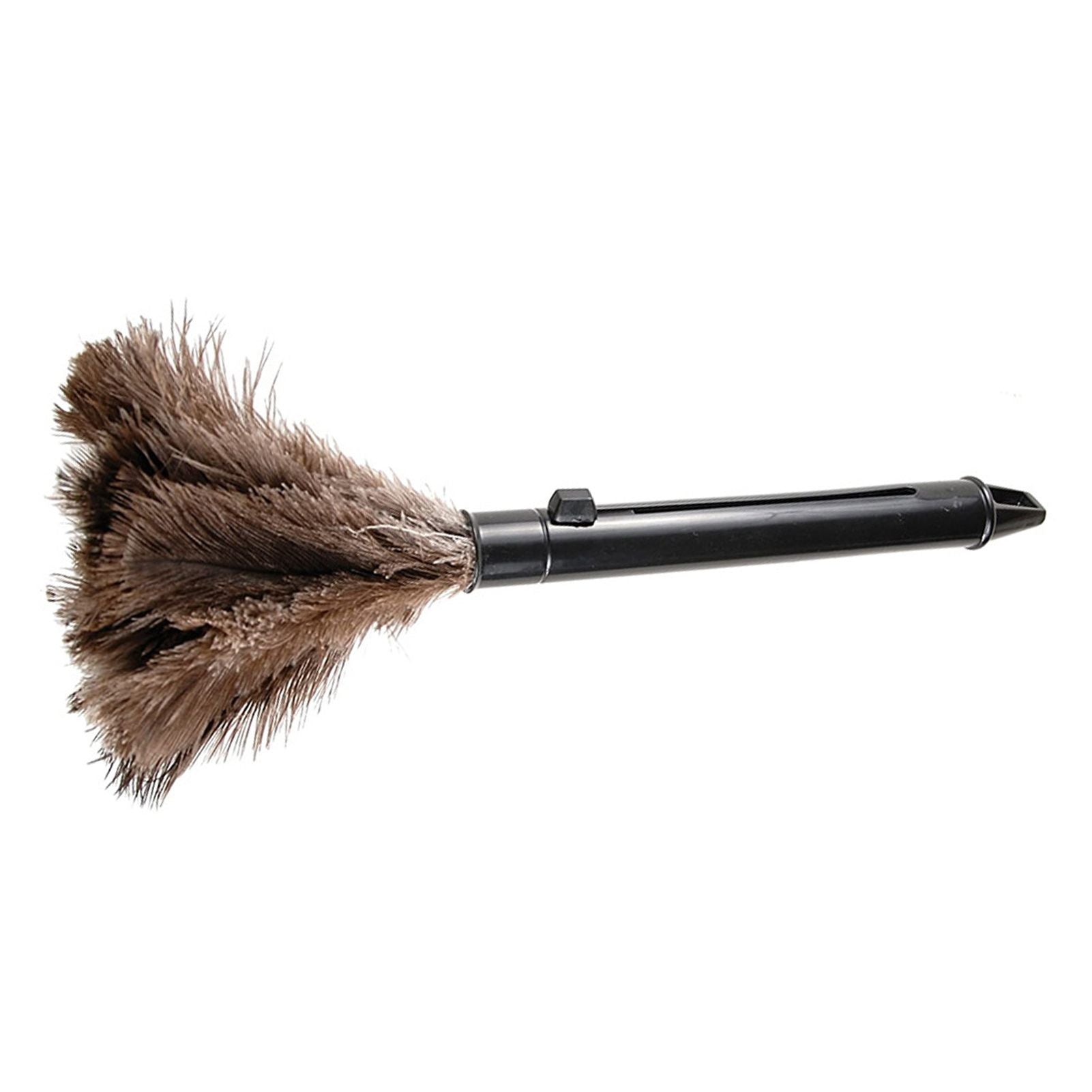 Feather Dusters Brown Washable Portable Compact Chicken Feathers ABS Mini Duster with Handle for Household - view 6