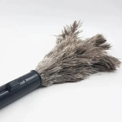 Feather Dusters Brown Washable Portable Compact Chicken Feathers ABS Mini Duster with Handle for Household - view 9