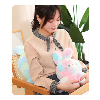 Reversible Octopus Doll Gradient Color Cute Bunny Ear Octopus Plush Toy Double Sided Stuffed Animal Pink Purple 20cm/7.9in - view 3