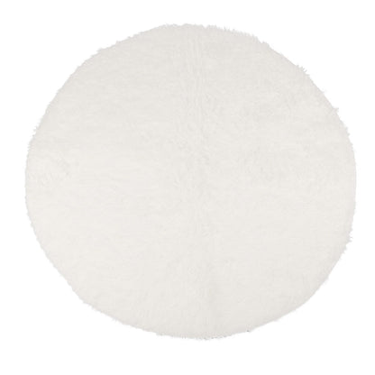 Round Plush Carpet Super Soft Fluffy Carpets Anti Skid Fuzzy Rug Modern Plush Area Rugs for Living Room Bedroom White