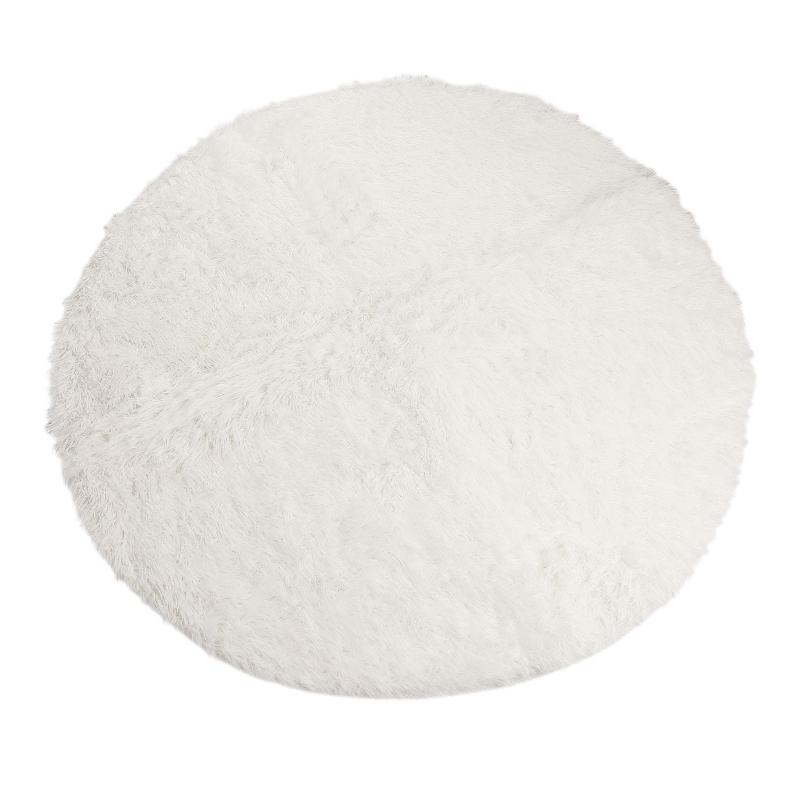 Round Plush Carpet Super Soft Fluffy Carpets Anti Skid Fuzzy Rug Modern Plush Area Rugs for Living Room Bedroom White - view 2