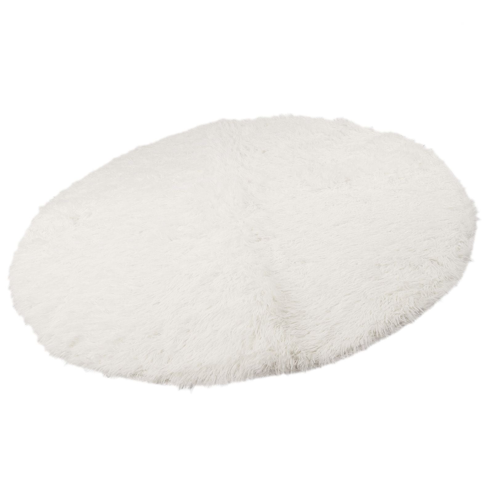 Round Plush Carpet Super Soft Fluffy Carpets Anti Skid Fuzzy Rug Modern Plush Area Rugs for Living Room Bedroom White - view 4