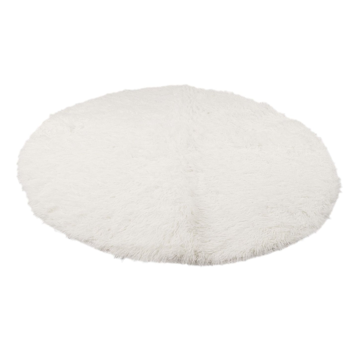 Round Plush Carpet Super Soft Fluffy Carpets Anti Skid Fuzzy Rug Modern Plush Area Rugs for Living Room Bedroom White - view 5