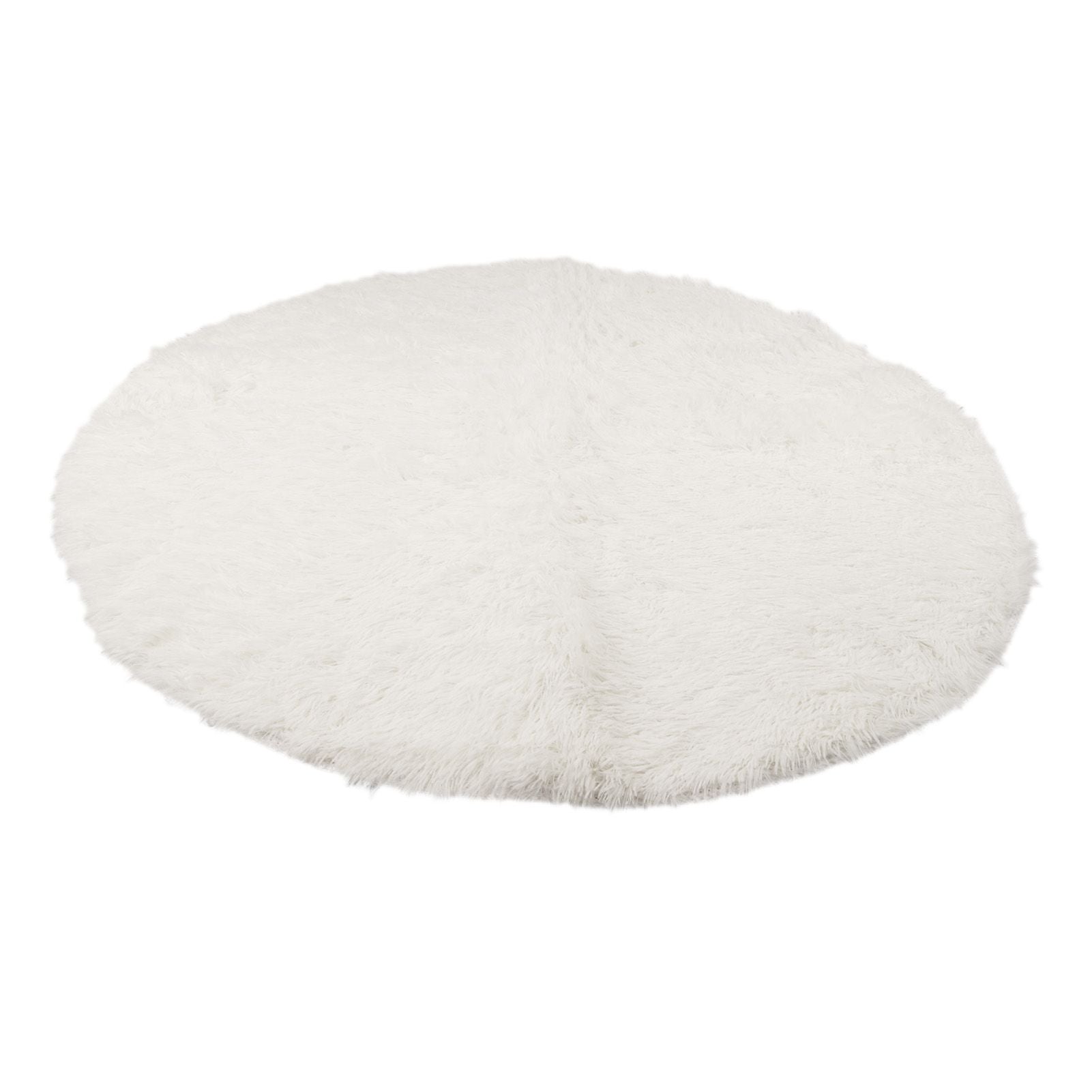 Round Plush Carpet Super Soft Fluffy Carpets Anti Skid Fuzzy Rug Modern Plush Area Rugs for Living Room Bedroom White - view 5