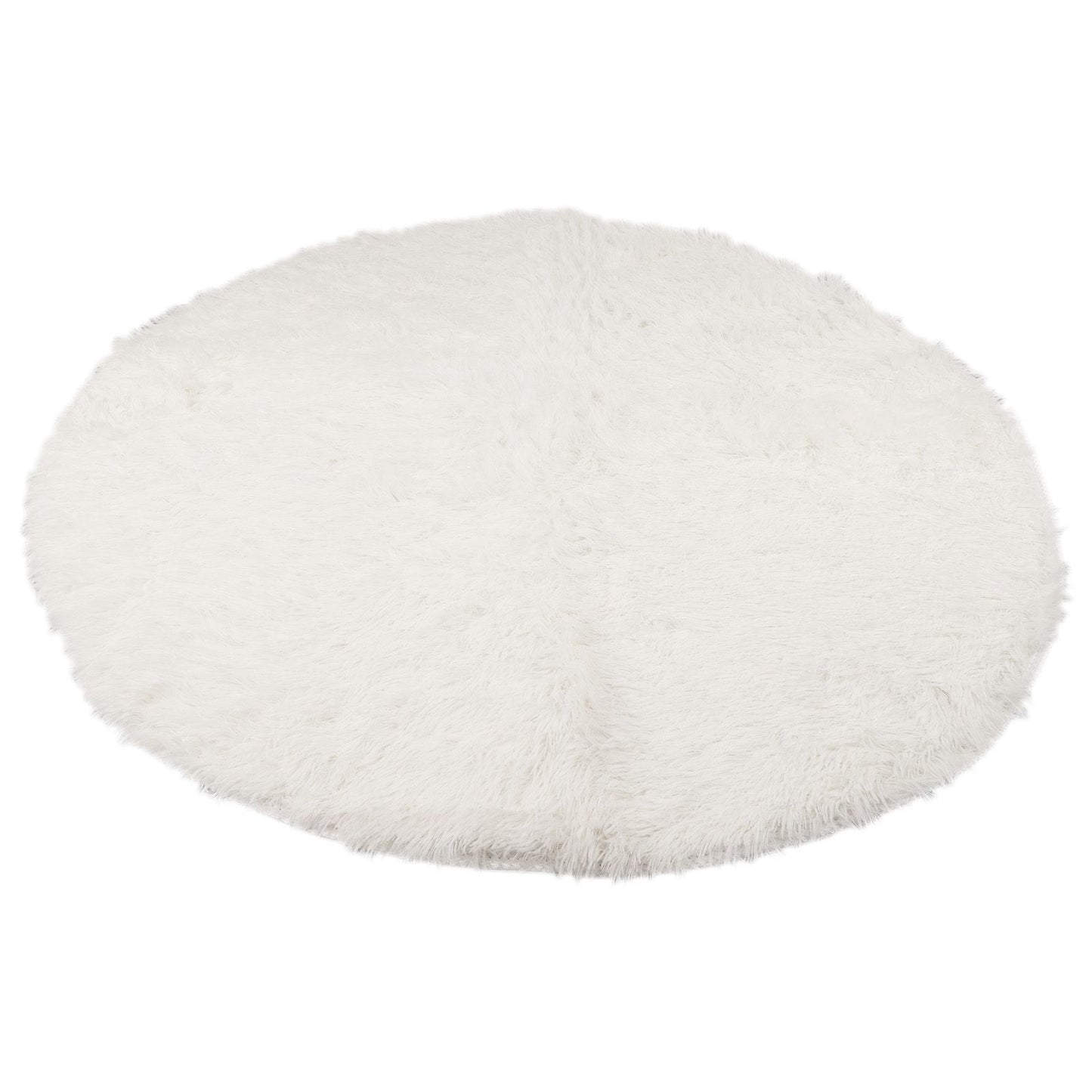 Round Plush Carpet Super Soft Fluffy Carpets Anti Skid Fuzzy Rug Modern Plush Area Rugs for Living Room Bedroom White - view 6