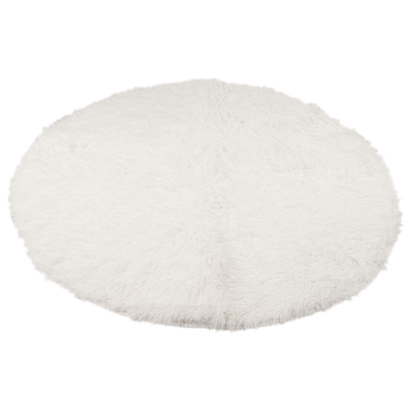 Round Plush Carpet Super Soft Fluffy Carpets Anti Skid Fuzzy Rug Modern Plush Area Rugs for Living Room Bedroom White - view 6
