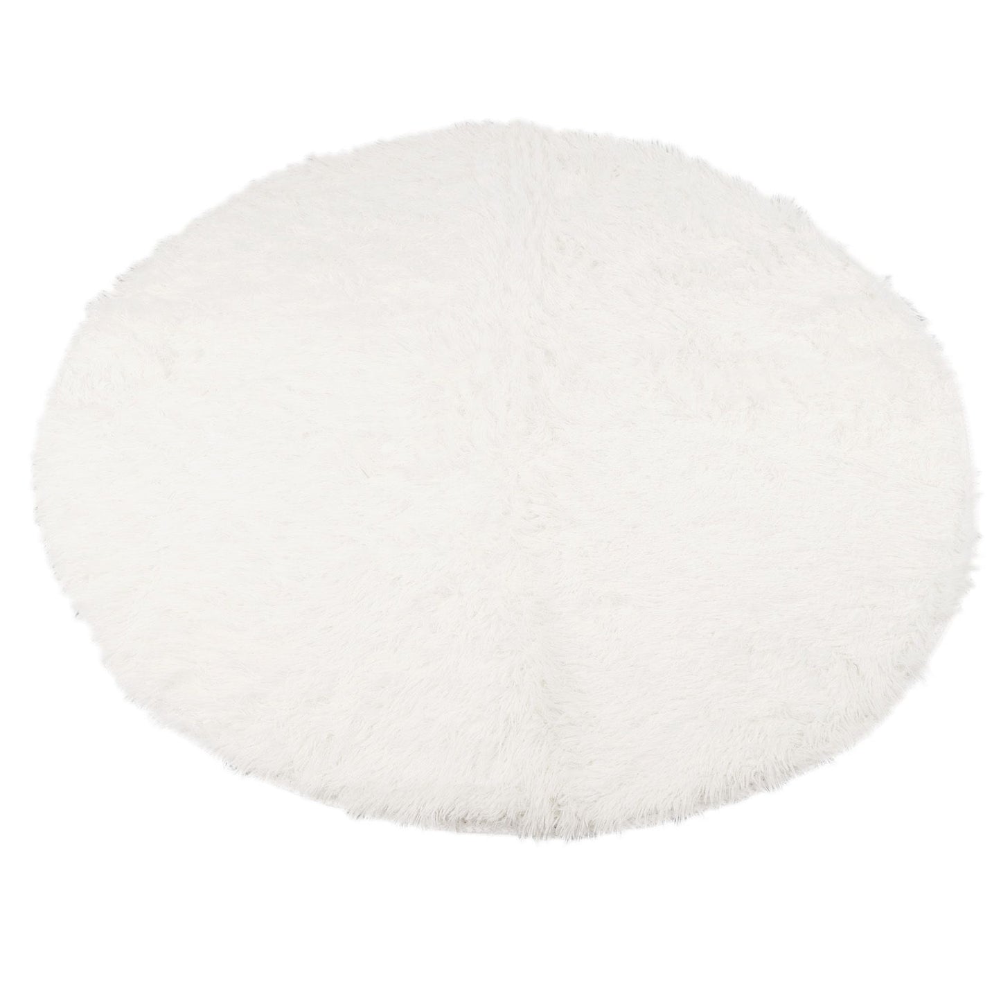 Round Plush Carpet Super Soft Fluffy Carpets Anti Skid Fuzzy Rug Modern Plush Area Rugs for Living Room Bedroom White - view 7