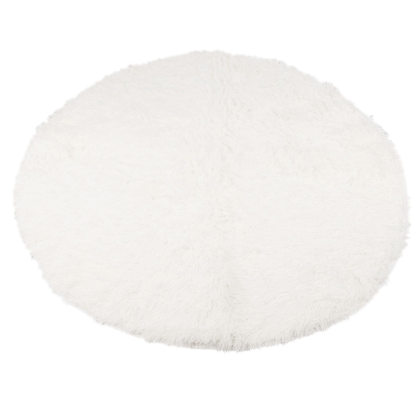 Round Plush Carpet Super Soft Fluffy Carpets Anti Skid Fuzzy Rug Modern Plush Area Rugs for Living Room Bedroom White - view 7