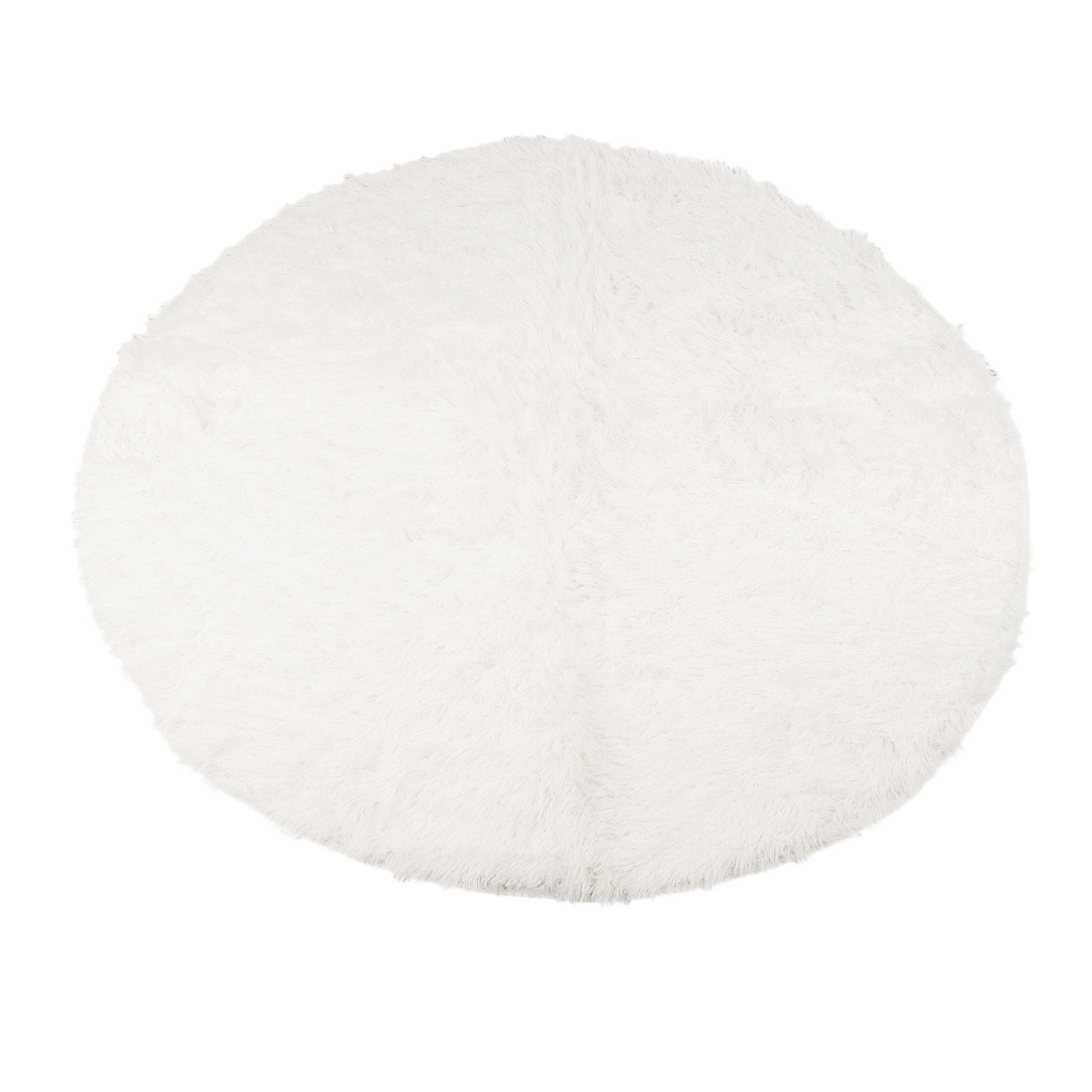 Round Plush Carpet Super Soft Fluffy Carpets Anti Skid Fuzzy Rug Modern Plush Area Rugs for Living Room Bedroom White - view 8