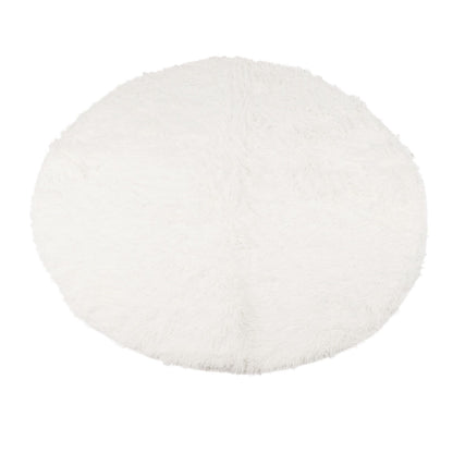 Round Plush Carpet Super Soft Fluffy Carpets Anti Skid Fuzzy Rug Modern Plush Area Rugs for Living Room Bedroom White - view 8