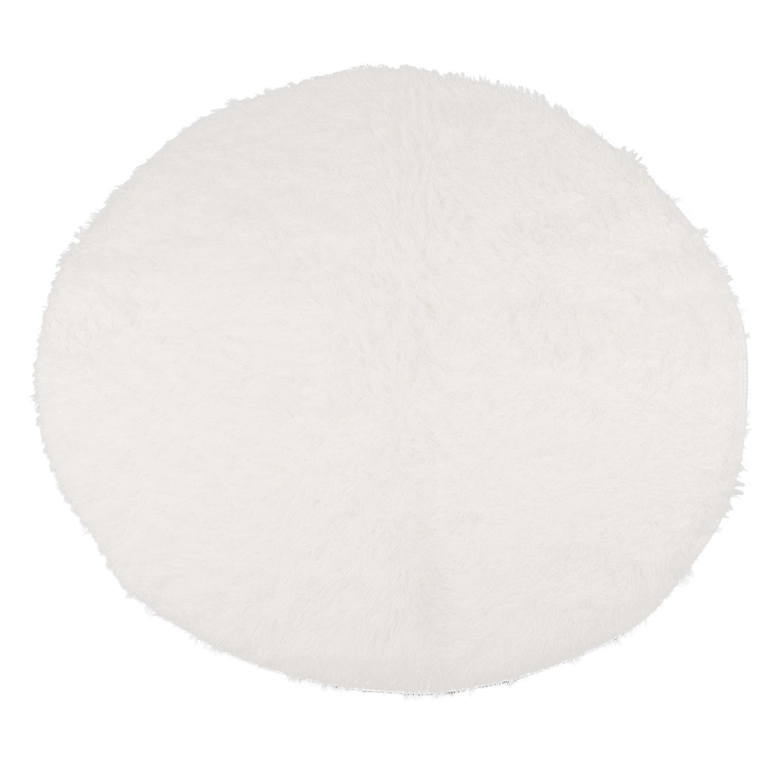 Round Plush Carpet Super Soft Fluffy Carpets Anti Skid Fuzzy Rug Modern Plush Area Rugs for Living Room Bedroom White - view 9