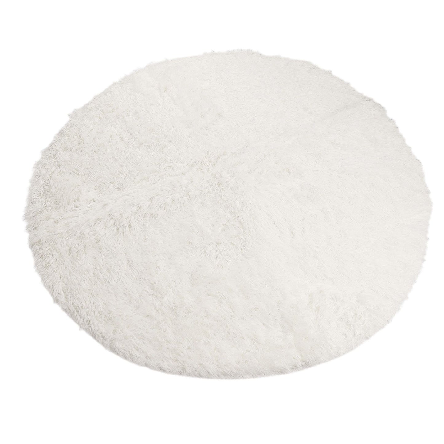 Round Plush Carpet Super Soft Fluffy Carpets Anti Skid Fuzzy Rug Modern Plush Area Rugs for Living Room Bedroom White - view 10