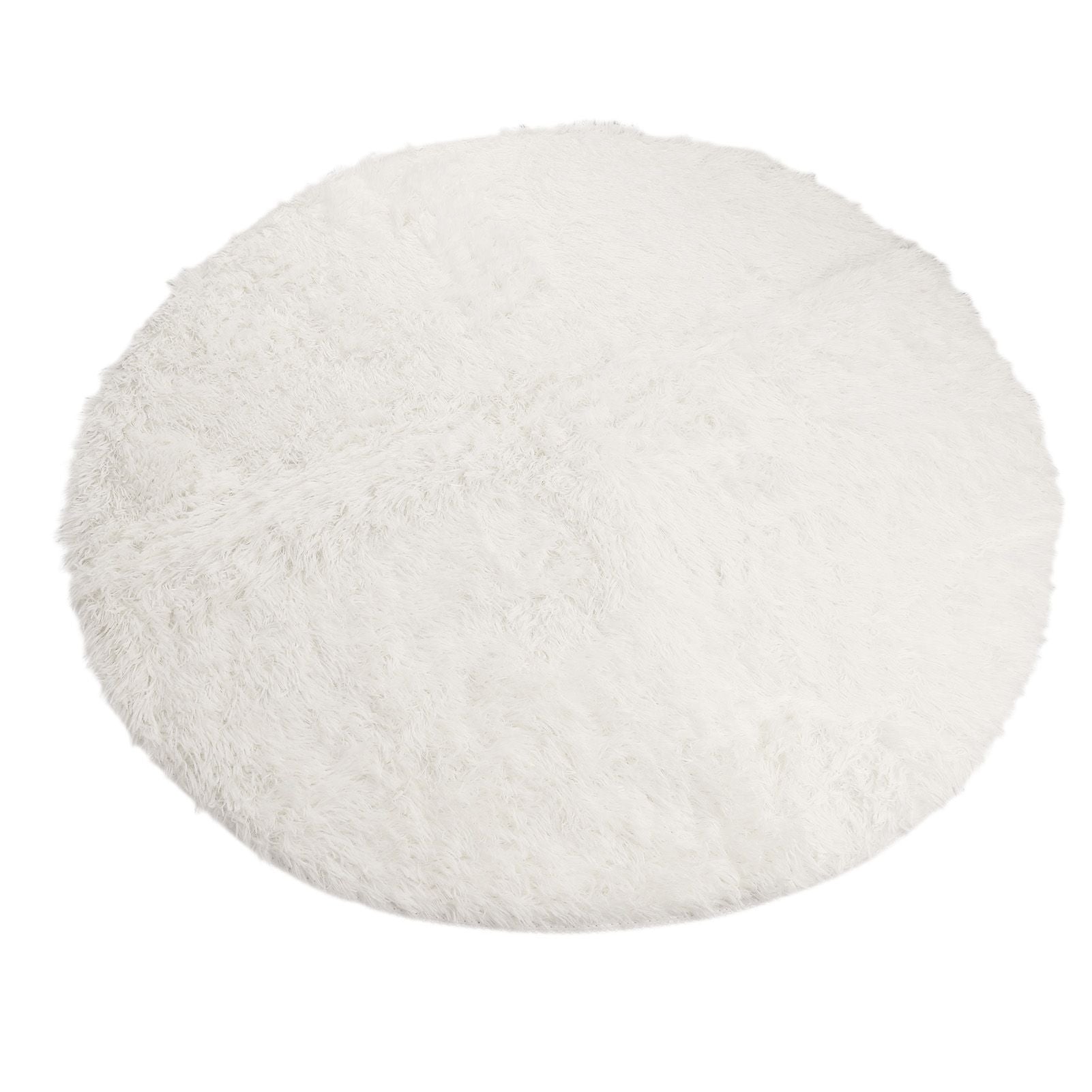 Round Plush Carpet Super Soft Fluffy Carpets Anti Skid Fuzzy Rug Modern Plush Area Rugs for Living Room Bedroom White - view 10