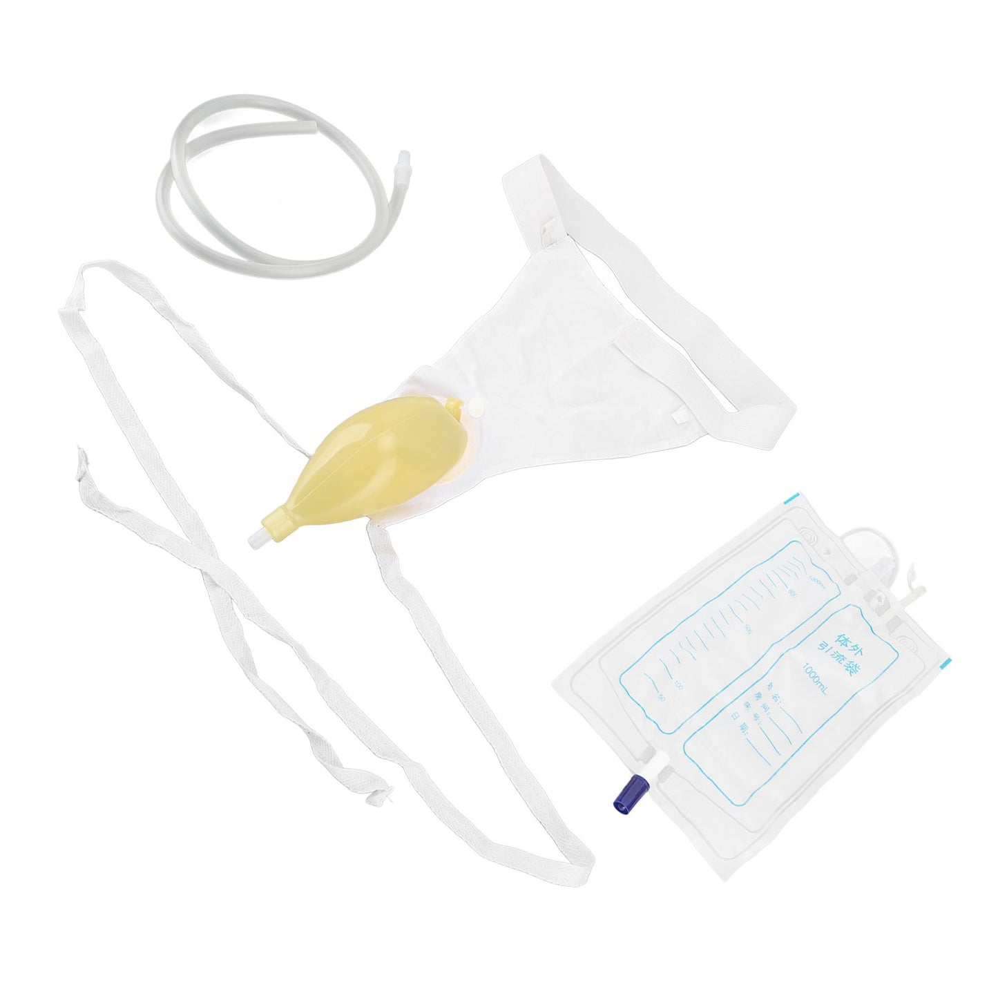 Urine Collector Bag 1000ml Reusable Skin Friendly Silicone Urine Drainage Bag for Elderly - view 2