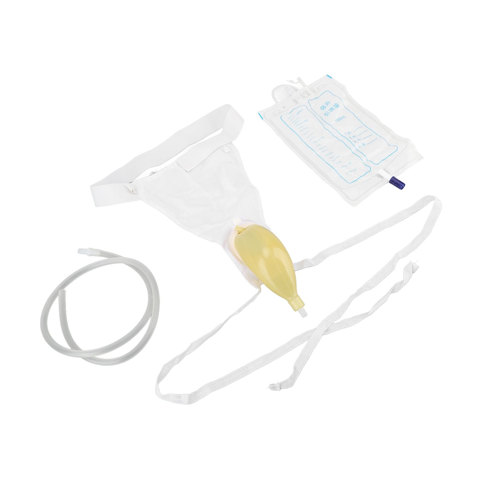 Urine Collector Bag 1000ml Reusable Skin Friendly Silicone Urine Drainage Bag for Elderly - view 6