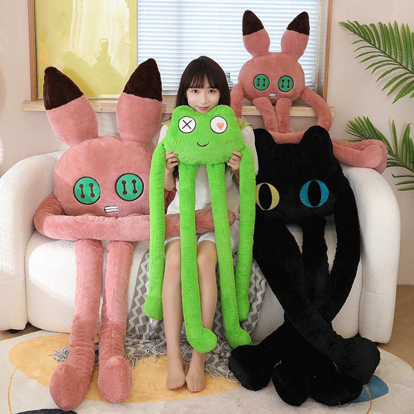 Long Legged Octopus Doll Long Legs and Feet Fine Stitching Plush Long Legs Toy for Men Women Black Cat - view 6