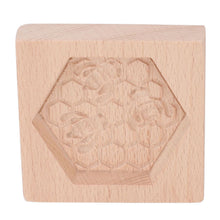 Wooden Cookie Mould Beechwood Reusable Washable Biscuit Press Stamp Mold for Kitchen Baking Bee