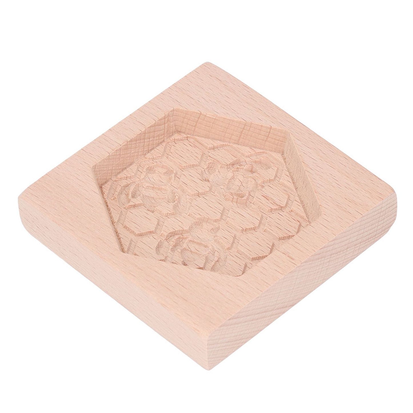 Wooden Cookie Mould Beechwood Reusable Washable Biscuit Press Stamp Mold for Kitchen Baking Bee - view 5