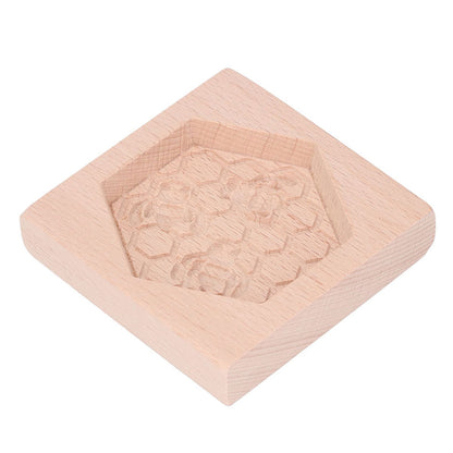 Wooden Cookie Mould Beechwood Reusable Washable Biscuit Press Stamp Mold for Kitchen Baking Bee - view 5