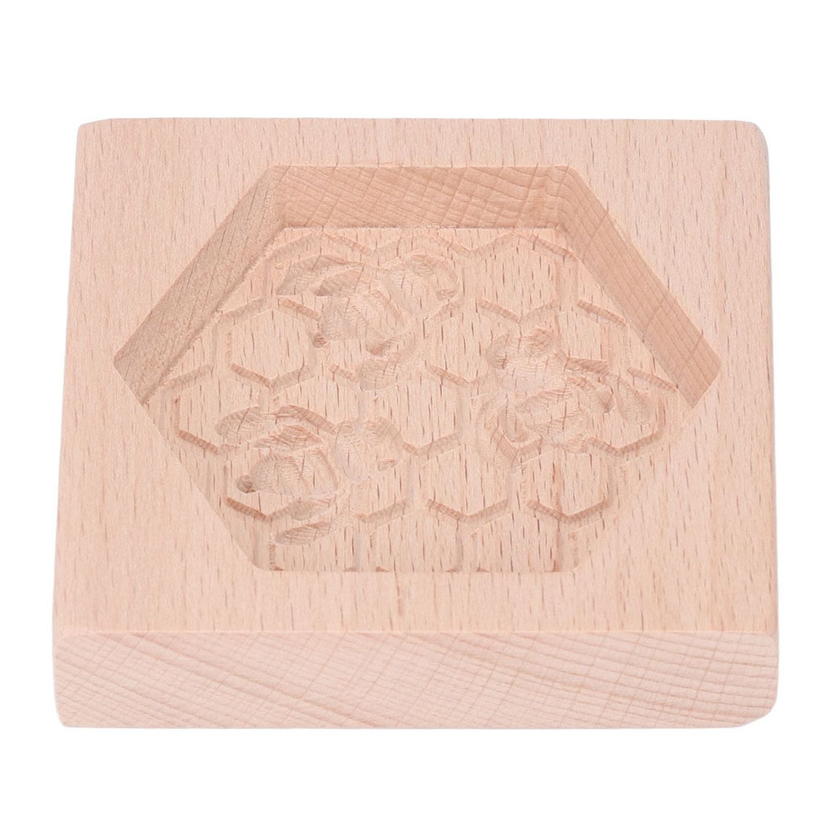 Wooden Cookie Mould Beechwood Reusable Washable Biscuit Press Stamp Mold for Kitchen Baking Bee - view 7