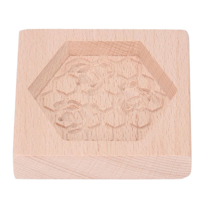 Wooden Cookie Mould Beechwood Reusable Washable Biscuit Press Stamp Mold for Kitchen Baking Bee - view 7
