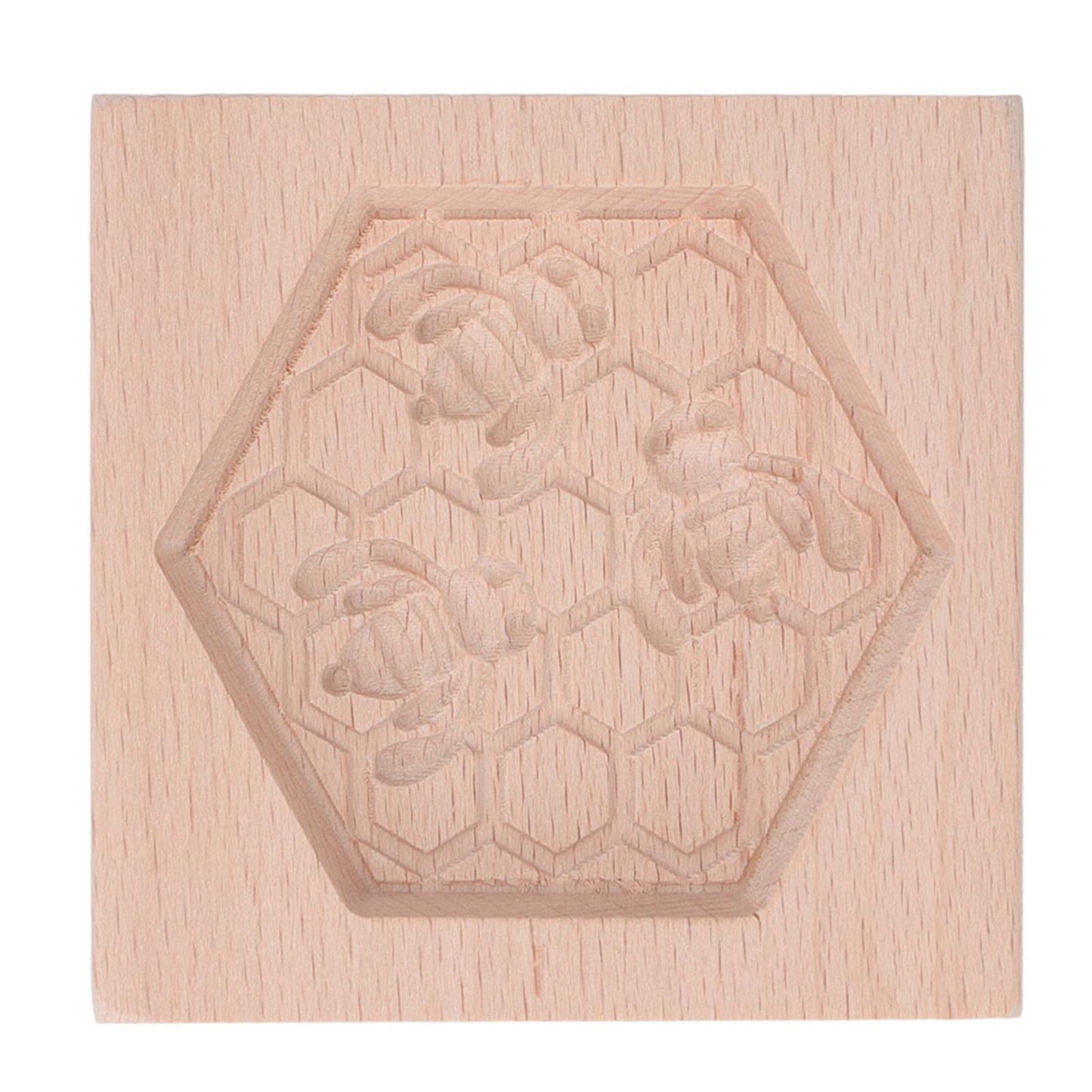 Wooden Cookie Mould Beechwood Reusable Washable Biscuit Press Stamp Mold for Kitchen Baking Bee - view 9
