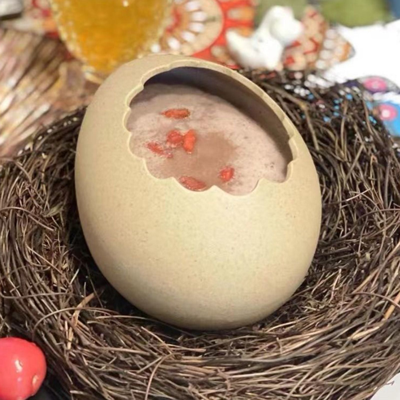Egg Shell Bowl Ceramic Lifelike Decorative Toxic Free Noodle Dessert Bowl for Home Restaurant - view 9
