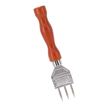 Ice Chipper 304 Stainless Steel Ice Crusher with Wooden Handle for Breaking Ice Kitchen Tool Type A - view 3