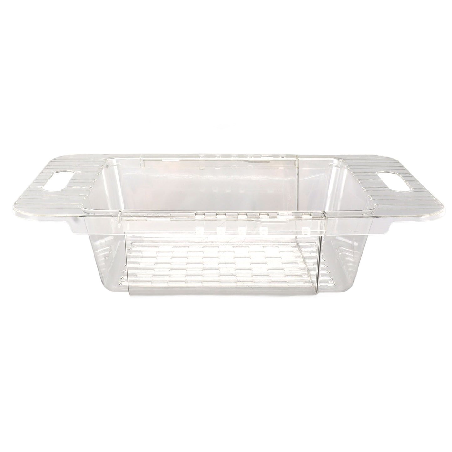 Kitchen Sink Fruit Vegetable Strainer Modern Minimalist PET Kitchen Telescopic Drain Rack Plastic Sink Filter Transparent - view 2