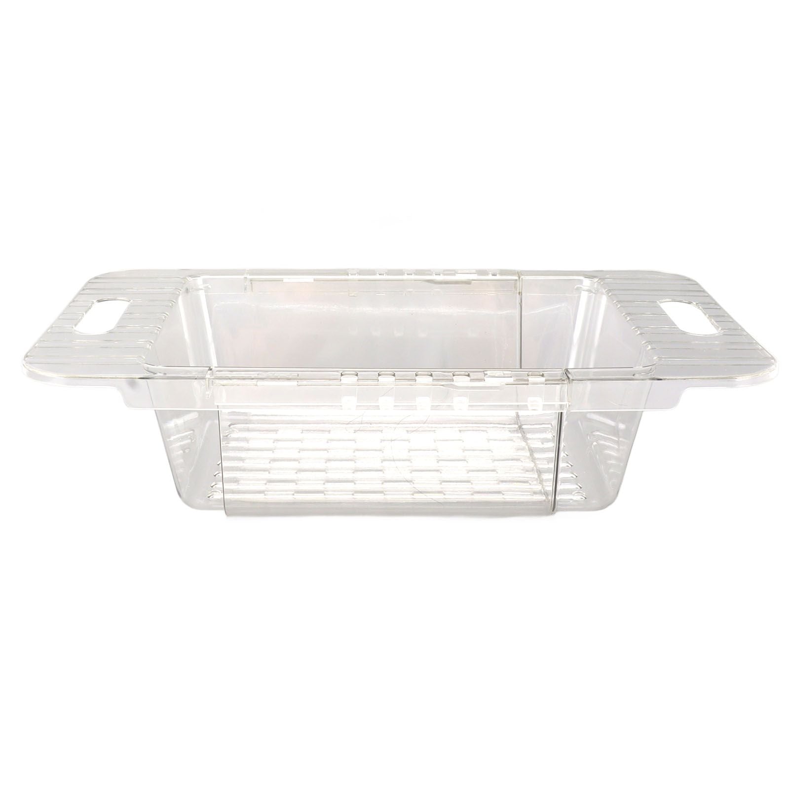 Kitchen Sink Fruit Vegetable Strainer Modern Minimalist PET Kitchen Telescopic Drain Rack Plastic Sink Filter Transparent - view 2