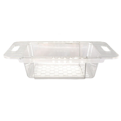 Kitchen Sink Fruit Vegetable Strainer Modern Minimalist PET Kitchen Telescopic Drain Rack Plastic Sink Filter Transparent - view 2