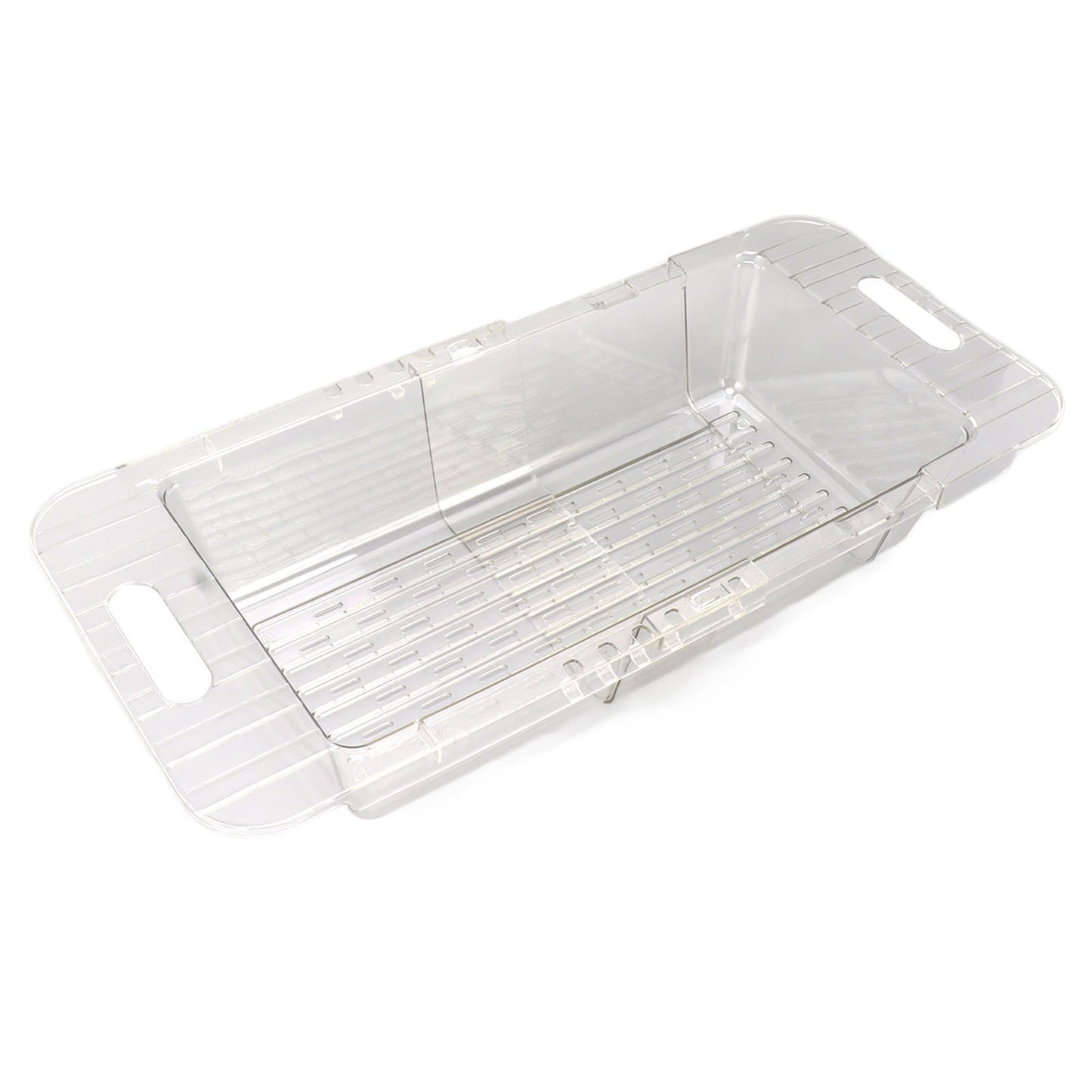 Kitchen Sink Fruit Vegetable Strainer Modern Minimalist PET Kitchen Telescopic Drain Rack Plastic Sink Filter Transparent - view 3