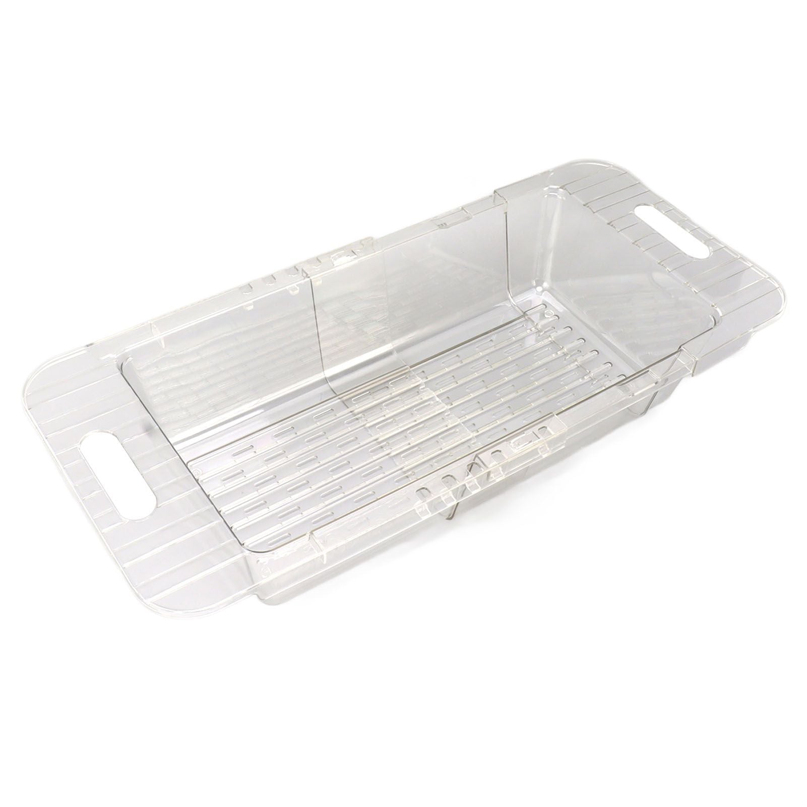 Kitchen Sink Fruit Vegetable Strainer Modern Minimalist PET Kitchen Telescopic Drain Rack Plastic Sink Filter Transparent - view 3