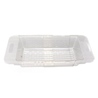 Kitchen Sink Fruit Vegetable Strainer Modern Minimalist PET Kitchen Telescopic Drain Rack Plastic Sink Filter Transparent - view 10