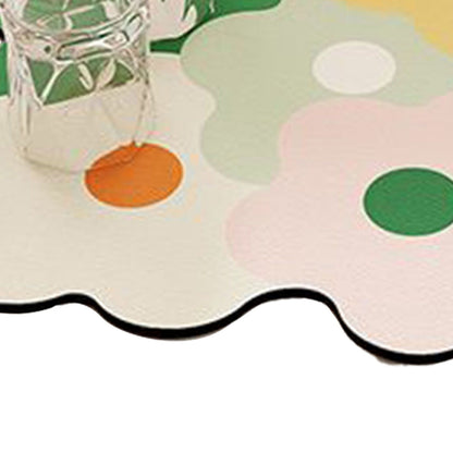 Kitchen Counter Dish Drying Mat Refreshing Cute Elegant Heat Resistant Absorbent Dishes Drain Mat Yellow and Green 11.8 X 15.7in - view 8