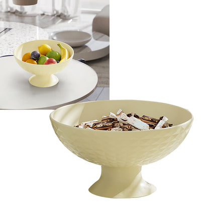 Fruit Tray Plate Holder Plastic Footed Snacks Vegetables Fruits Basket Bowl for Kitchen Counter Dining Room Tables Cream White - view 5