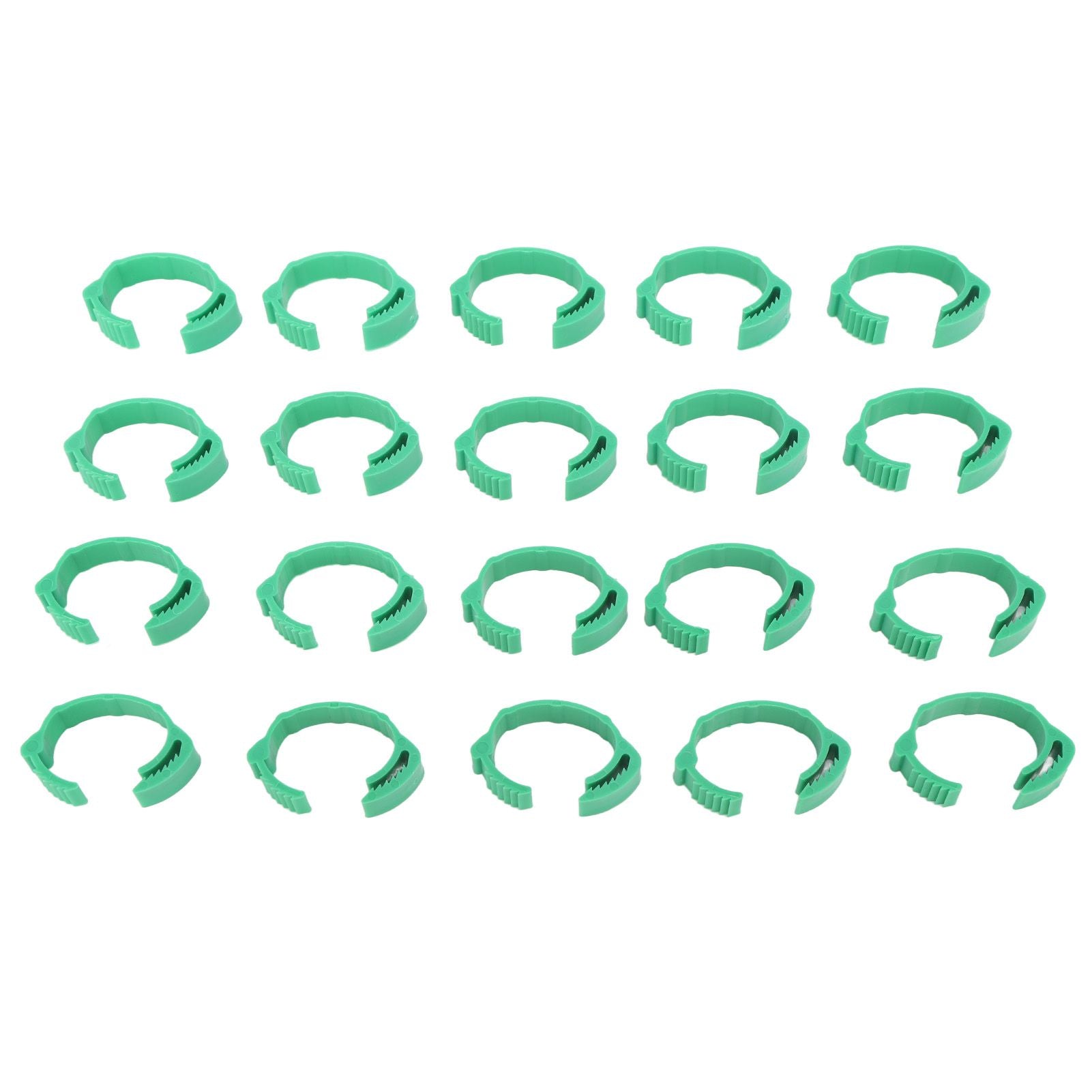 100pcs Chicken Identification Leg Bands Adjustable DIY Clip On Duck Bands for Geese Pigeons Green - view 10
