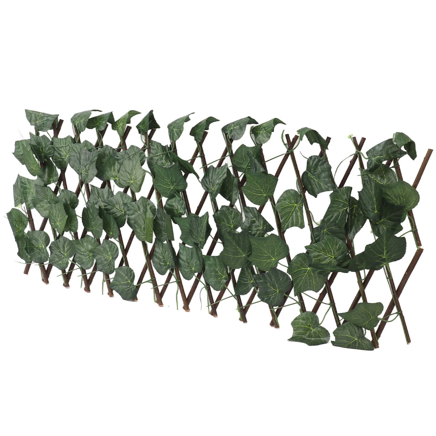 Artificial Hedges Fence Simulation Expandable Sun Protection Waterproof Artificial Topiary Hedge Plant for Garden Grape Leaves - view 2