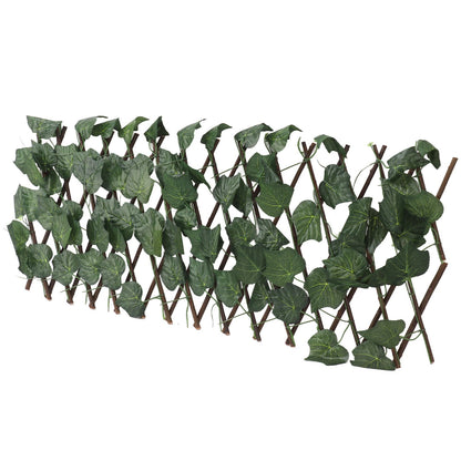Artificial Hedges Fence Simulation Expandable Sun Protection Waterproof Artificial Topiary Hedge Plant for Garden Grape Leaves - view 2