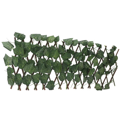 Artificial Hedges Fence Simulation Expandable Sun Protection Waterproof Artificial Topiary Hedge Plant for Garden Grape Leaves - view 3