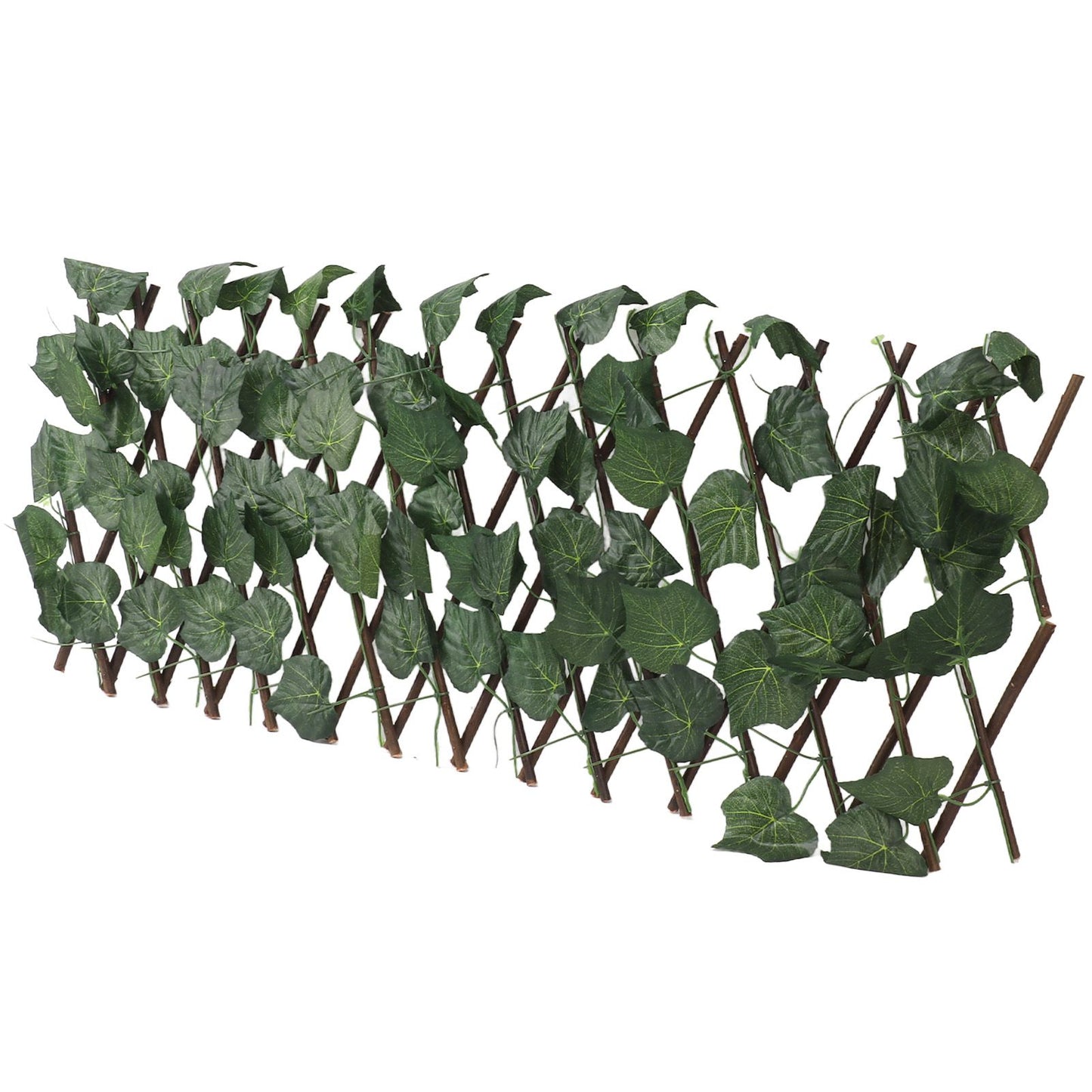 Artificial Hedges Fence Simulation Expandable Sun Protection Waterproof Artificial Topiary Hedge Plant for Garden Grape Leaves - view 5