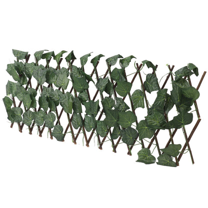 Artificial Hedges Fence Simulation Expandable Sun Protection Waterproof Artificial Topiary Hedge Plant for Garden Grape Leaves - view 5