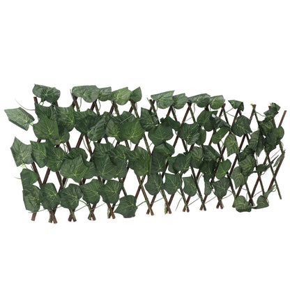 Artificial Hedges Fence Simulation Expandable Sun Protection Waterproof Artificial Topiary Hedge Plant for Garden Grape Leaves - view 6