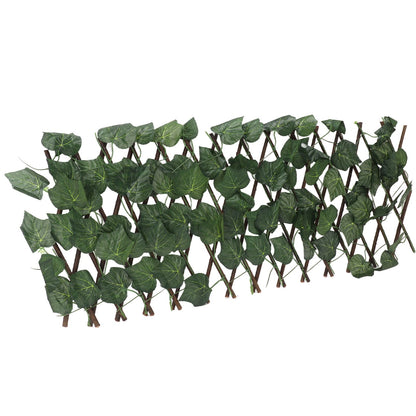 Artificial Hedges Fence Simulation Expandable Sun Protection Waterproof Artificial Topiary Hedge Plant for Garden Grape Leaves - view 9