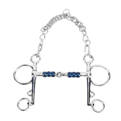 Horse Mouth Bit 125mm Stainless Steel Horse Snaffle Bit for Training Equestrian Equipment Racing Accessory