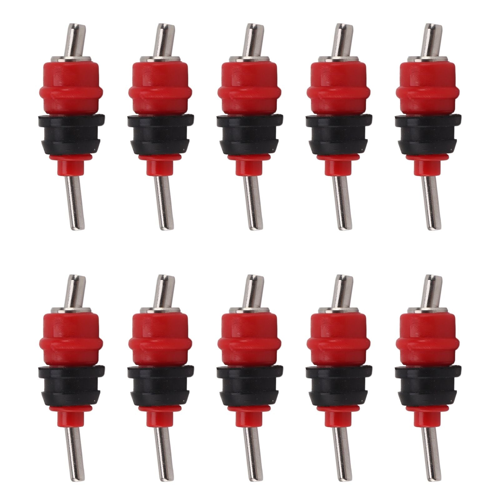 10pcs Automatic Chicken Water Nipple 360 Degree Poultry Drinking Water Chicken Duck Hen Watering Nipple Red Steel Ball